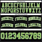 Custom Black Neon Green-White Authentic Throwback Basketball Shorts photo 2
