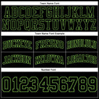 Custom Black Black-Neon Green Authentic Throwback Basketball Shorts photo 2