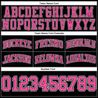 Custom Black Pink-White Authentic Throwback Basketball Shorts photo 2