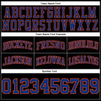 Custom Black Royal-Orange Authentic Throwback Basketball Shorts photo 2