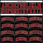 Custom Black Red-White Authentic Throwback Basketball Jersey photo 2