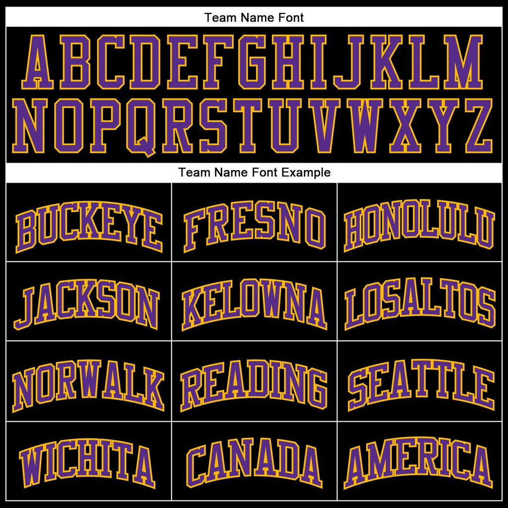 Custom Black Gold Pinstripe Purple-Gold Authentic Basketball Jersey photo 2