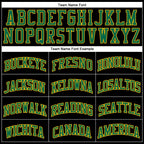 Custom Black Gold Pinstripe Kelly Green-Gold Authentic Basketball Jersey photo 2