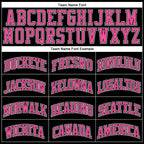 Custom Black Pink Pinstripe Pink-Black Authentic Basketball Jersey photo 2