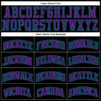 Custom Black Teal Pinstripe Purple-Teal Authentic Basketball Jersey photo 2