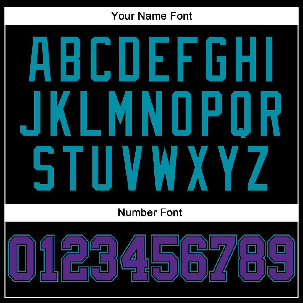 Custom Black Teal Pinstripe Purple-Teal Authentic Basketball Jersey photo 3