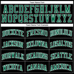 Custom Black White Pinstripe Kelly Green-White Authentic Basketball Jersey photo 2