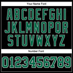 Custom Black White Pinstripe Kelly Green-White Authentic Basketball Jersey photo 3