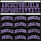 Custom Black White Pinstripe Purple-White Authentic Basketball Jersey photo 2