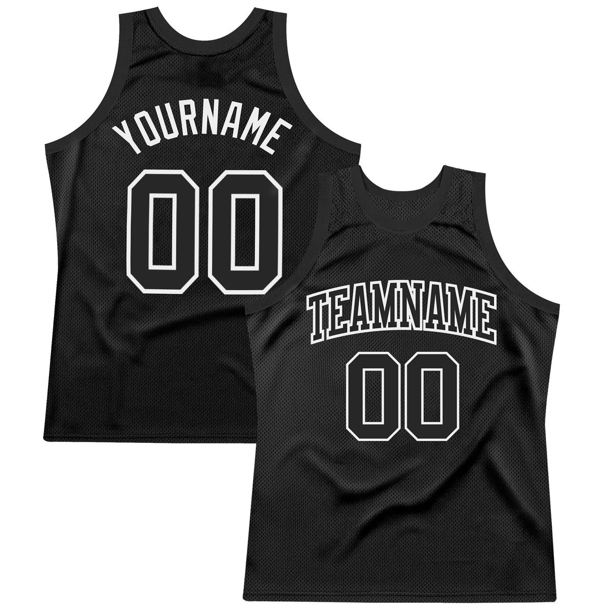 Custom Black White Authentic Throwback Basketball Jersey photo 1