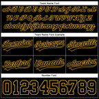 Custom Black Gold Authentic Throwback Basketball Shorts photo 2