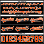 Custom Black Orange-White Authentic Throwback Basketball Shorts photo 2