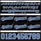 Custom Black Light Blue-White Authentic Throwback Basketball Shorts photo 2