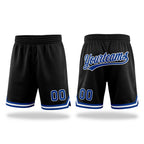 Custom Black Royal-White Authentic Throwback Basketball Shorts