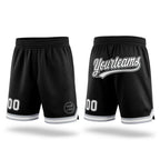 Custom Black White-Gray Authentic Throwback Basketball Shorts
