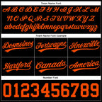 Custom Black Orange Authentic Throwback Basketball Shorts photo 2