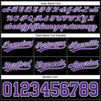 Custom Black Purple-White Authentic Throwback Basketball Shorts photo 2