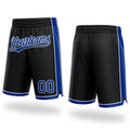 Custom Black Royal-White Authentic Basketball Shorts