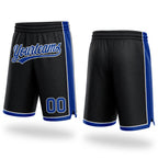 Custom Black Royal-White Authentic Basketball Shorts