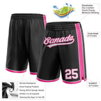 Custom Black White-Pink Authentic Basketball Shorts photo 2