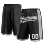 Custom Black White-Gray Authentic Basketball Shorts photo 1