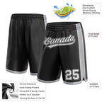 Custom Black White-Gray Authentic Basketball Shorts photo 2