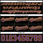 Custom Black Purple-Gold Authentic Basketball Shorts photo 3