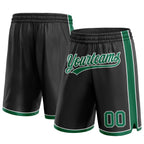 Custom Black Kelly Green-White Authentic Basketball Shorts photo 1