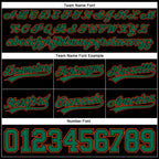 Custom Black Kelly Green-Orange Authentic Basketball Shorts photo 3