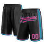 Custom Black Pink-Teal Authentic Basketball Shorts photo 1