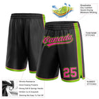 Custom Black Pink-Neon Green Authentic Basketball Shorts photo 2
