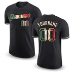 Custom Black Vintage Mexican Flag-City Cream Performance T-Shirt