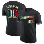 Custom Black Vintage Mexican Flag-City Cream Performance T-Shirt photo 1
