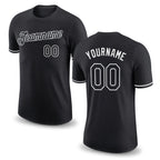 Custom Black White Performance T-Shirt