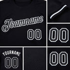 Custom Black White Performance T-Shirt detail