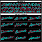 Custom Black Neon Pink-Aqua Performance T-Shirt photo 2
