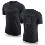 Custom Black Steel Gray Performance T-Shirt