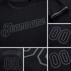 Custom Black Steel Gray Performance T-Shirt detail