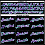 Custom Black Teal-Purple Performance T-Shirt photo 2