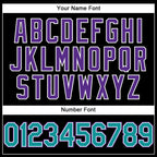 Custom Black Teal-Purple Performance T-Shirt photo 3