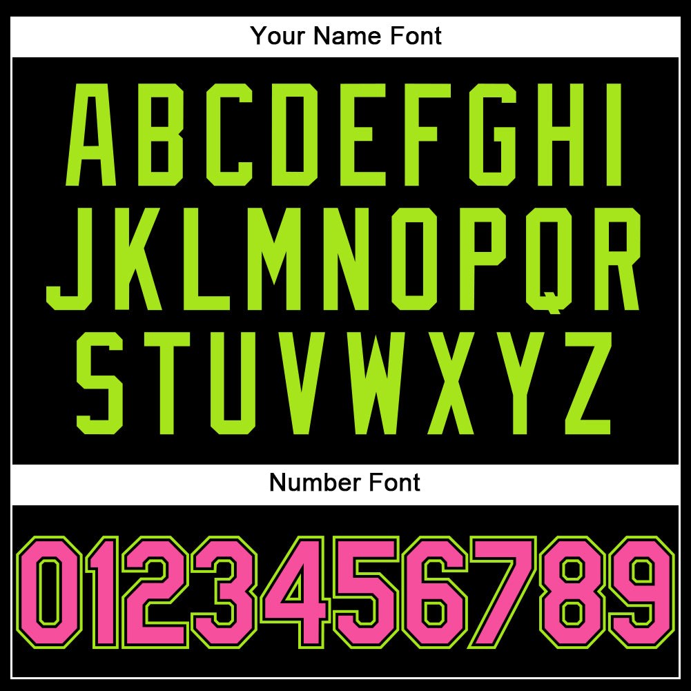 Custom Black Pink-Neon Green Performance T-Shirt photo 3