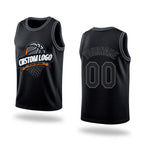 Custom Black Steel Gray Authentic Throwback Basketball Jersey