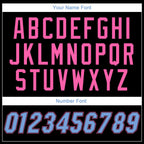 Custom Black Pink-Light Blue Authentic Throwback Basketball Jersey photo 2