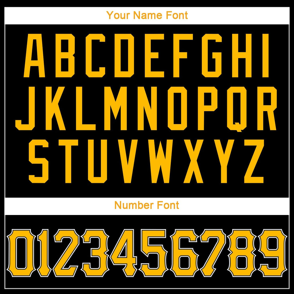 Custom Black Gold-White Authentic Throwback Basketball Jersey photo 2