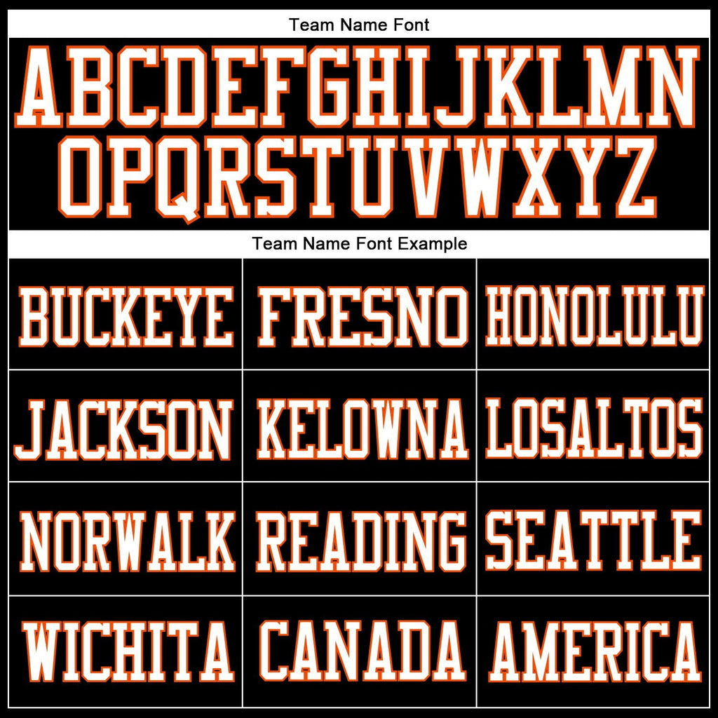 Custom Black White-Orange Mesh Authentic Football Jersey photo 2