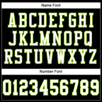 Custom Black White-Neon Green Mesh Authentic Football Jersey photo 3