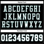 Custom Black White-Midnight Green Mesh Authentic Football Jersey photo 3