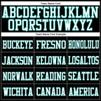 Custom Black White-Aqua Mesh Authentic Football Jersey photo 2