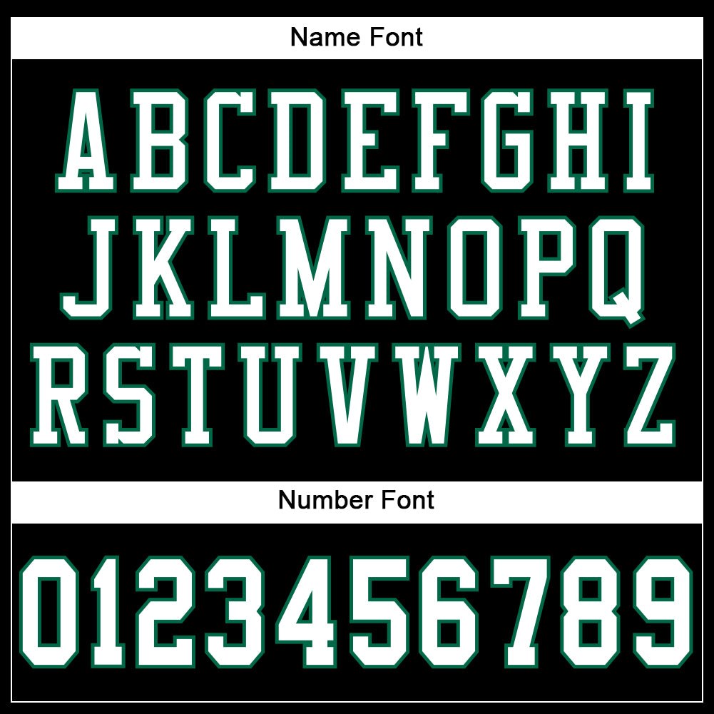 Custom Black White-Kelly Green Mesh Authentic Football Jersey photo 3