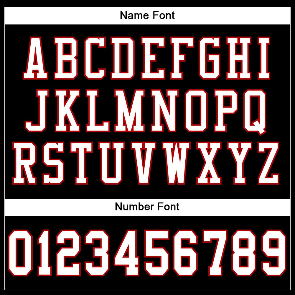 Custom Black White-Red Mesh Authentic Football Jersey photo 3